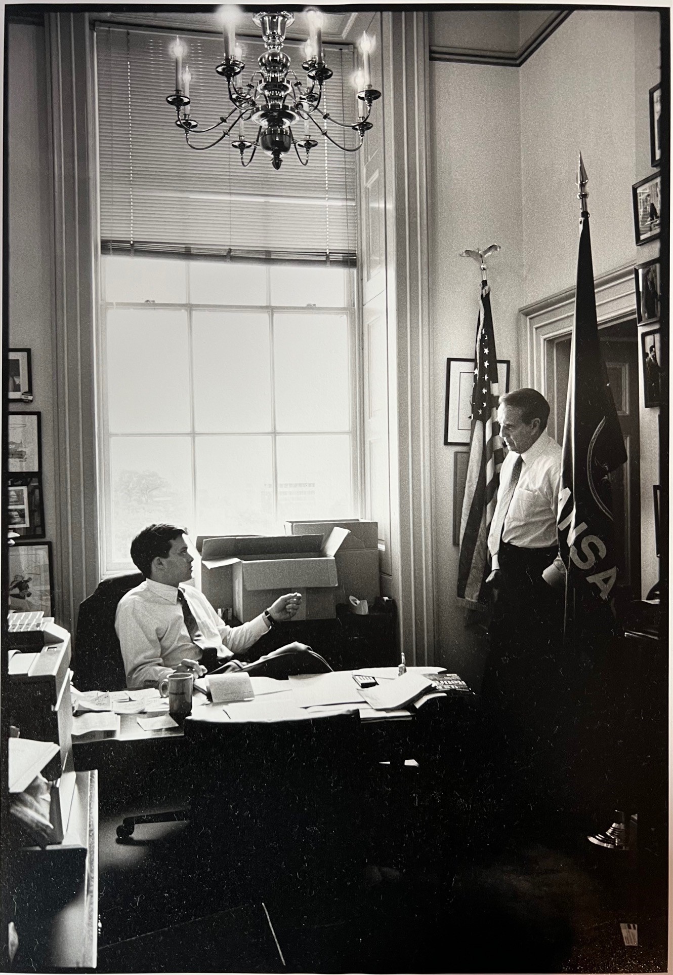 Clarkson Hine and Senator Bob Dole at work in Washington, D.C. Courtesy Clarkson Hine.