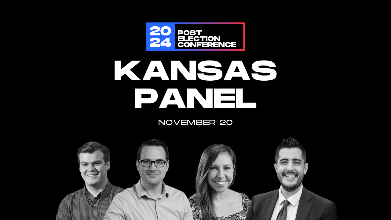 Event card for the Kansas Panel of the 2024 Post Election Conference.